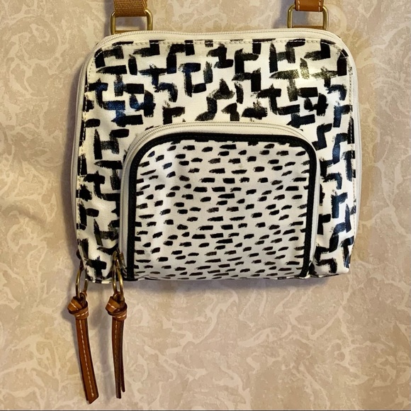 NWOT Fossil Coated Canvas Crossbody Purse - Picture 11 of 13